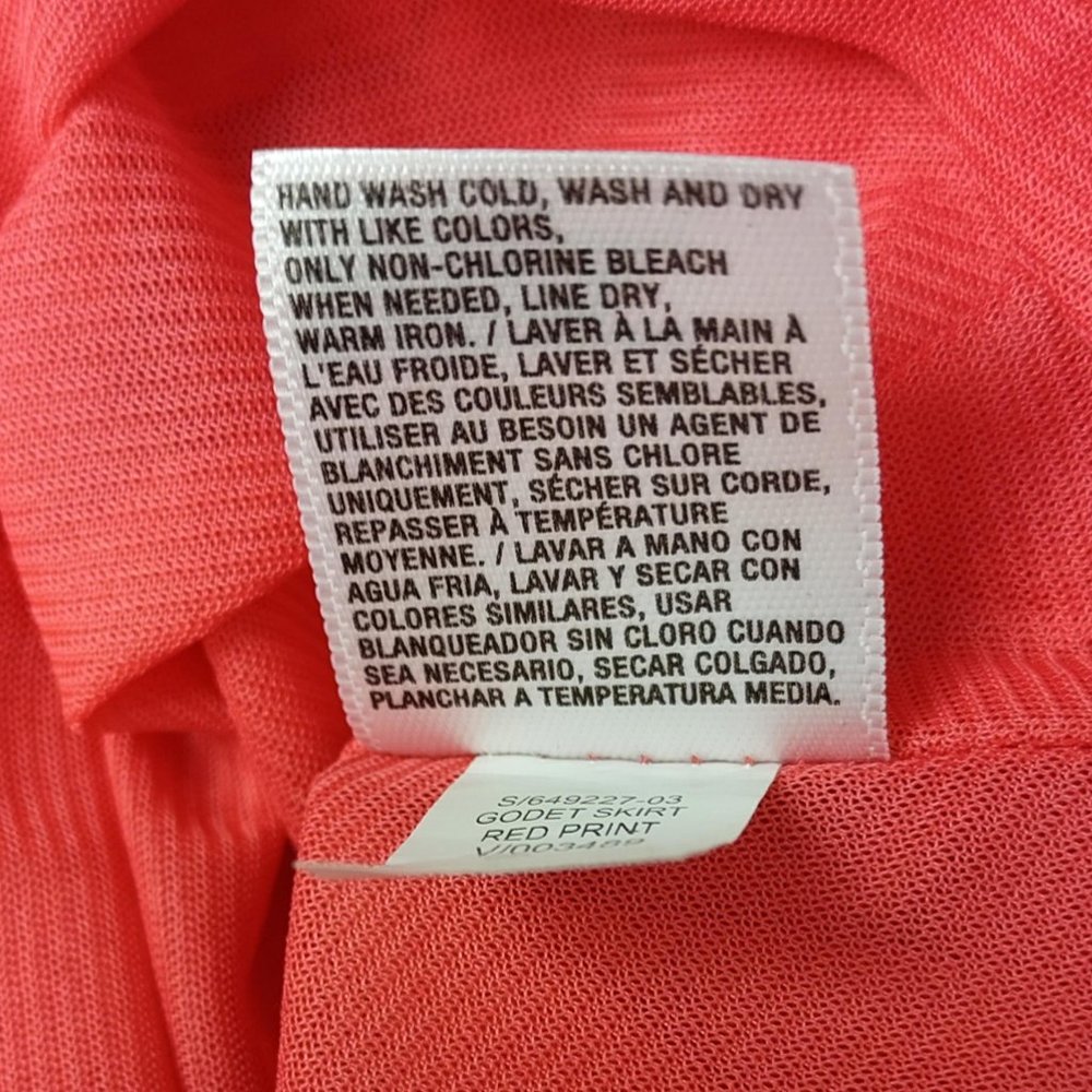 Old Navy Coral Colored Floral Print Mini Skirt Size S - Picture 5 of 6